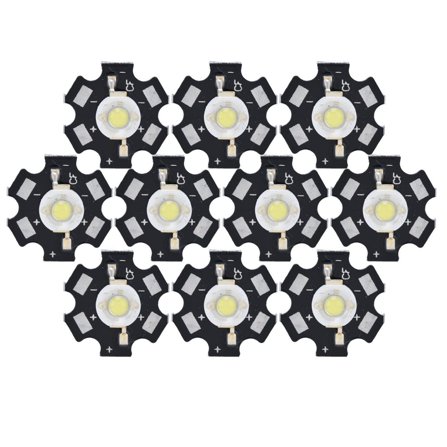 10Pcs Ultra Bright LED Chip 3V DIY Light Beads for Ceiling Light Downlight Flashlight Table LampWhite Light 6500K 3W
