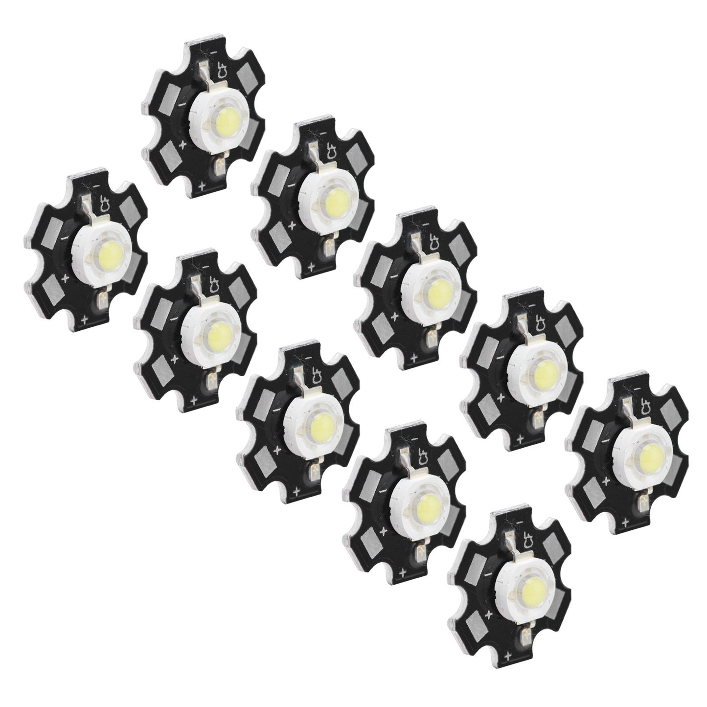 10Pcs Ultra Bright LED Chip 3V DIY Light Beads for Ceiling Light Downlight Flashlight Table LampWhite Light 6500K 3W
