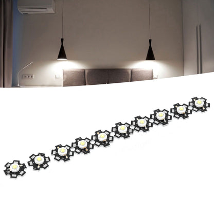 10Pcs Ultra Bright LED Chip 3V DIY Light Beads for Ceiling Light Downlight Flashlight Table LampWhite Light 6500K 3W