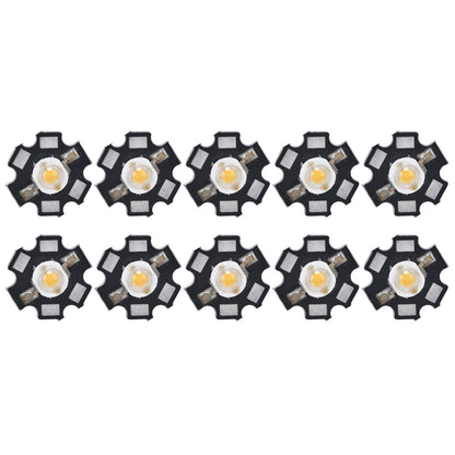 10Pcs Ultra Bright LED Chip 3V DIY Light Beads for Ceiling Light Downlight Flashlight Table LampWarm Light 3000K 1W
