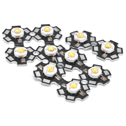 10Pcs Ultra Bright LED Chip 3V DIY Light Beads for Ceiling Light Downlight Flashlight Table LampWarm Light 3000K 1W
