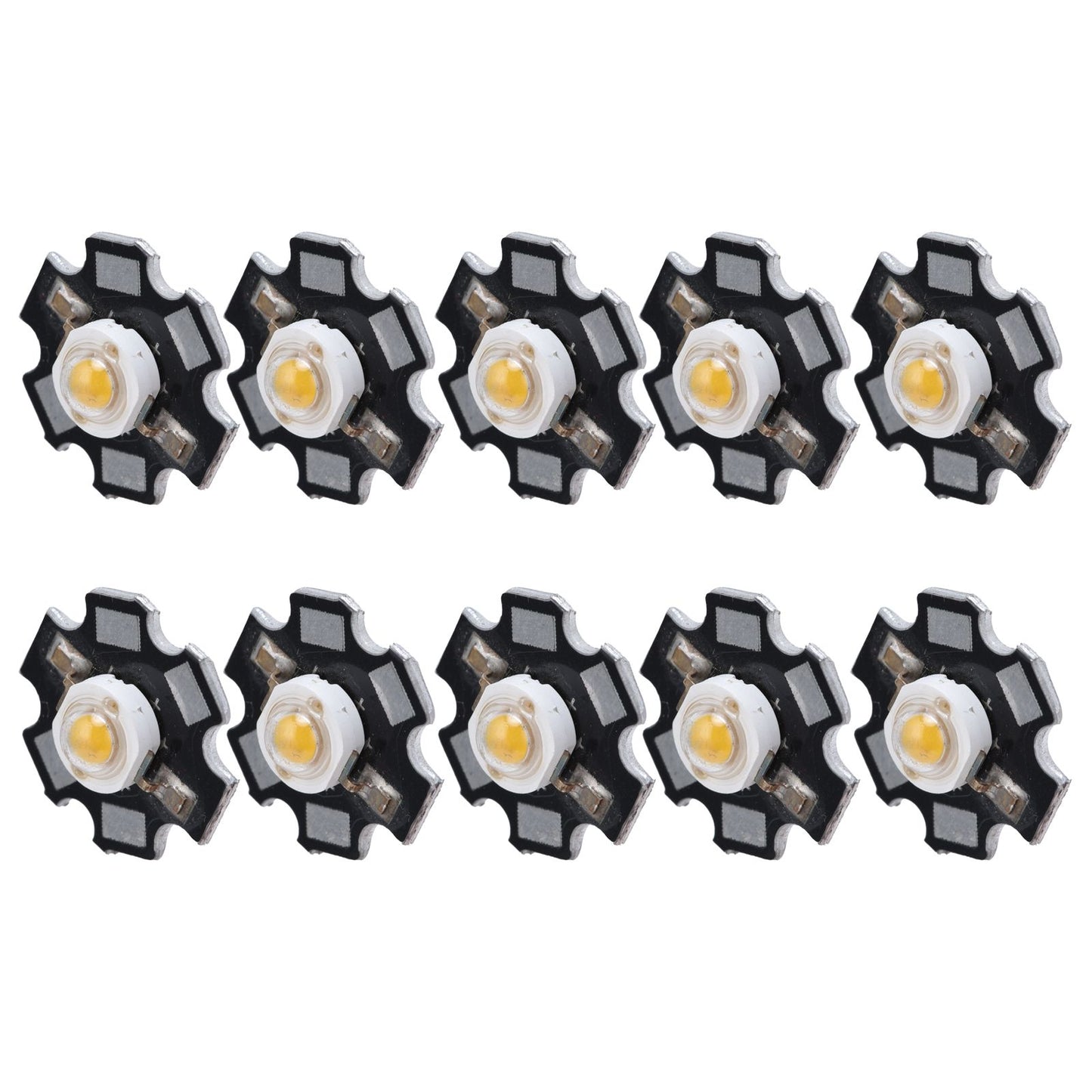 10Pcs Ultra Bright LED Chip 3V DIY Light Beads for Ceiling Light Downlight Flashlight Table LampWarm Light 3000K 1W