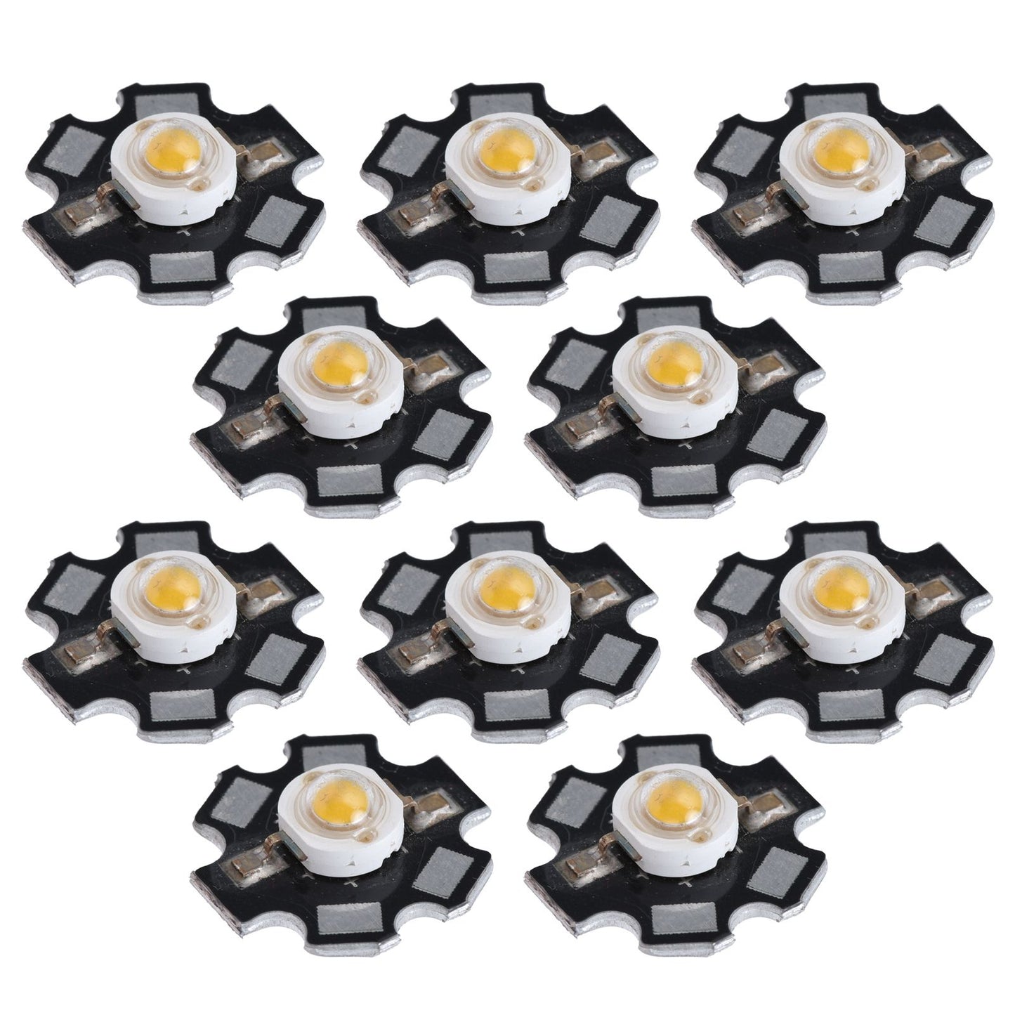 10Pcs Ultra Bright LED Chip 3V DIY Light Beads for Ceiling Light Downlight Flashlight Table LampWarm Light 3000K 1W