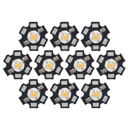 10Pcs Ultra Bright LED Chip 3V DIY Light Beads for Ceiling Light Downlight Flashlight Table LampWarm Light 3000K 1W