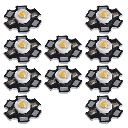 10Pcs Ultra Bright LED Chip 3V DIY Light Beads for Ceiling Light Downlight Flashlight Table LampWarm Light 3000K 1W