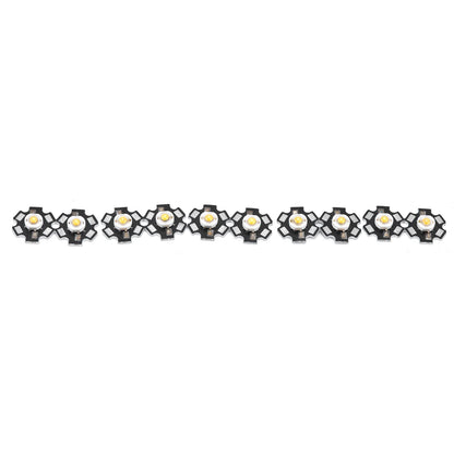 10Pcs Ultra Bright LED Chip 3V DIY Light Beads for Ceiling Light Downlight Flashlight Table LampWarm Light 3000K 1W