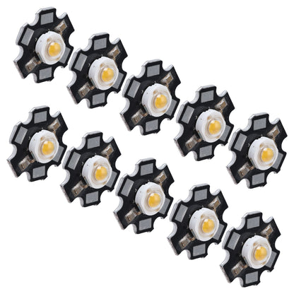 10Pcs Ultra Bright LED Chip 3V DIY Light Beads for Ceiling Light Downlight Flashlight Table LampWarm Light 3000K 3W