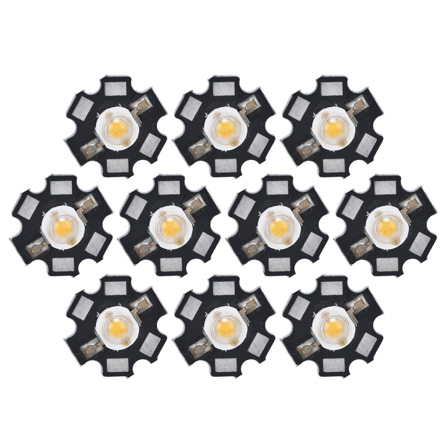 10Pcs Ultra Bright LED Chip 3V DIY Light Beads for Ceiling Light Downlight Flashlight Table LampWarm Light 3000K 3W