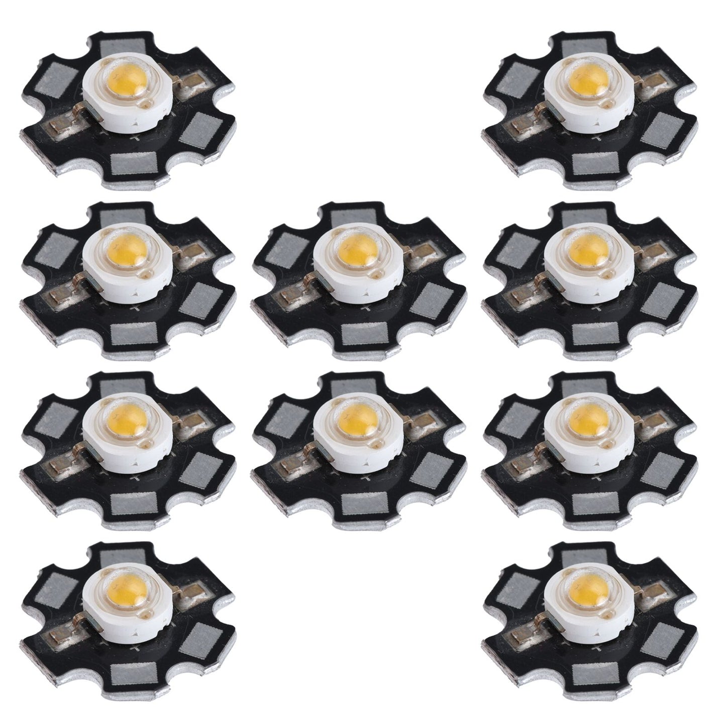 10Pcs Ultra Bright LED Chip 3V DIY Light Beads for Ceiling Light Downlight Flashlight Table LampWarm Light 3000K 3W