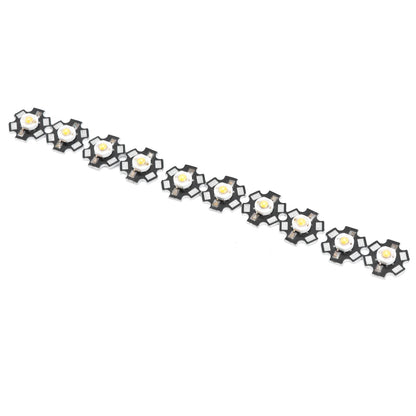 10Pcs Ultra Bright LED Chip 3V DIY Light Beads for Ceiling Light Downlight Flashlight Table LampWarm Light 3000K 3W