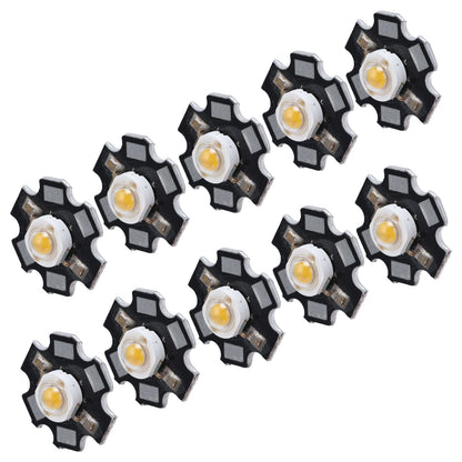 10Pcs Ultra Bright LED Chip 3V DIY Light Beads for Ceiling Light Downlight Flashlight Table LampWarm Light 3000K 3W
