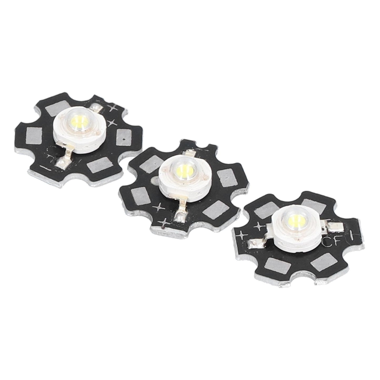 10PCS 1W LED Chip Highlight DIY Light Beads with Aluminum Base 6500k 90lm 20mm White Light