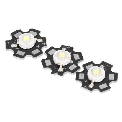 10PCS 1W LED Chip Highlight DIY Light Beads with Aluminum Base 6500k 90lm 20mm White Light