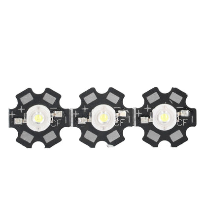 10PCS 1W LED Chip Highlight DIY Light Beads with Aluminum Base 6500k 90lm 20mm White Light