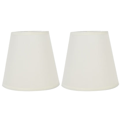 2PCS Fabric Lampshade European Style Clip On Lamp Shade for E14 Screw Chandelier Wall LampPT07 White