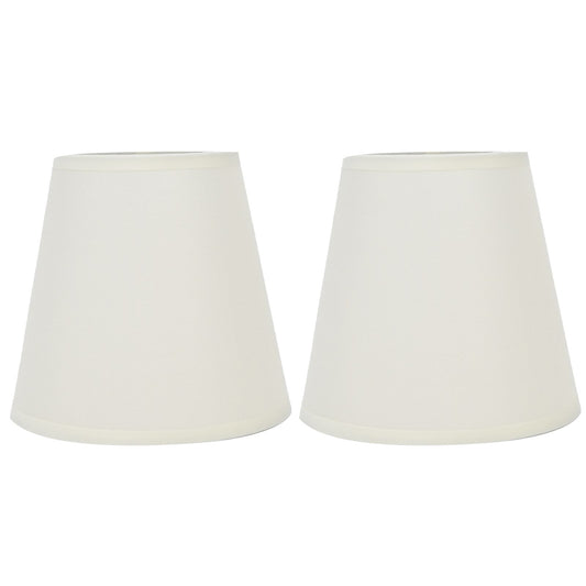 2PCS Fabric Lampshade European Style Clip On Lamp Shade for E14 Screw Chandelier Wall LampPT07 White