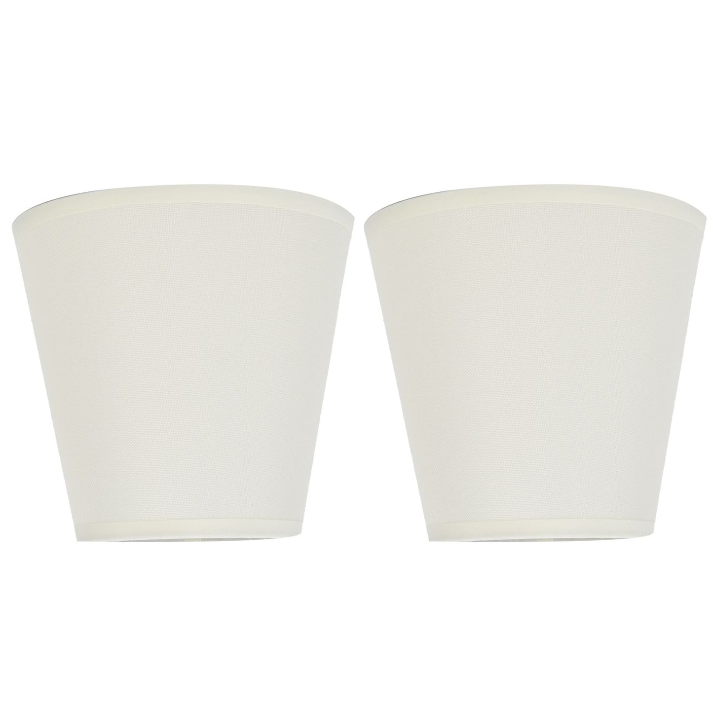 2PCS Fabric Lampshade European Style Clip On Lamp Shade for E14 Screw Chandelier Wall LampPT07 White