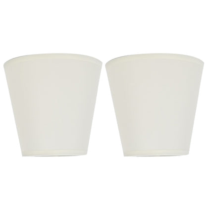 2PCS Fabric Lampshade European Style Clip On Lamp Shade for E14 Screw Chandelier Wall LampPT07 White