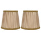 2PCS Fabric Lampshade Simple Lamp Shade for E14 Screw Candlestick Lamp Table Light Chandelier Gold