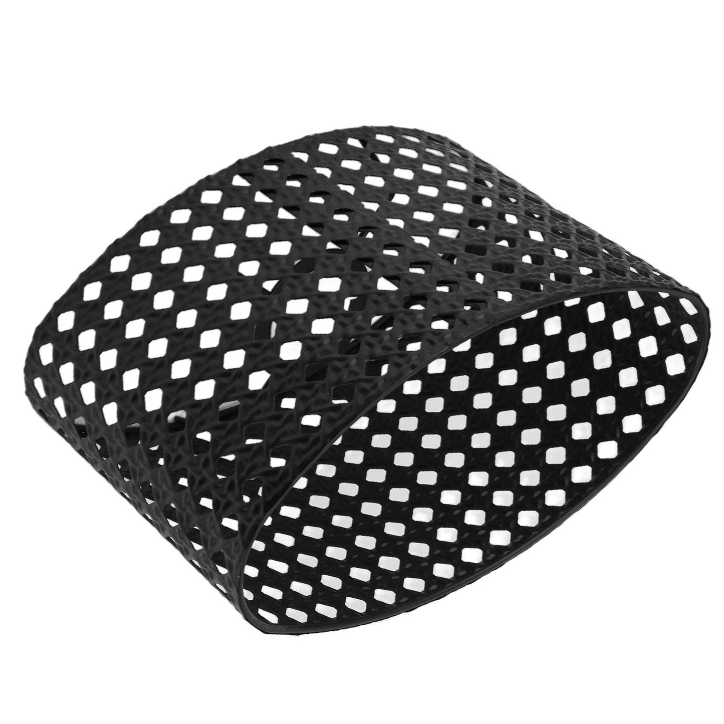 Iron Hollow Oval Lampshade Metal Engraving Hollow Lampshade Compatible for E27 E14 Caliber Lampholders Black
