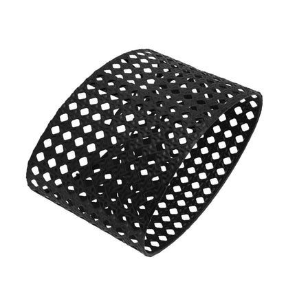 Iron Hollow Oval Lampshade Metal Engraving Hollow Lampshade Compatible for E27 E14 Caliber Lampholders Black