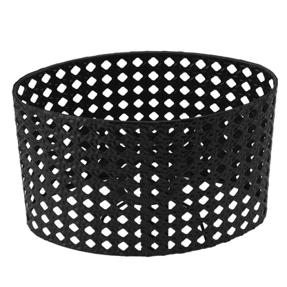 Iron Hollow Oval Lampshade Metal Engraving Hollow Lampshade Compatible for E27 E14 Caliber Lampholders Black