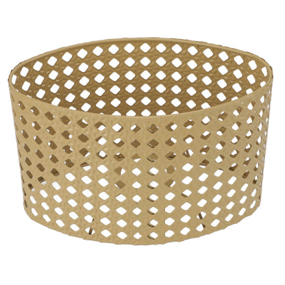 Iron Hollow Oval Lampshade Metal Engraving Hollow Lampshade Compatible for E27 E14 Caliber Lampholders Yellow