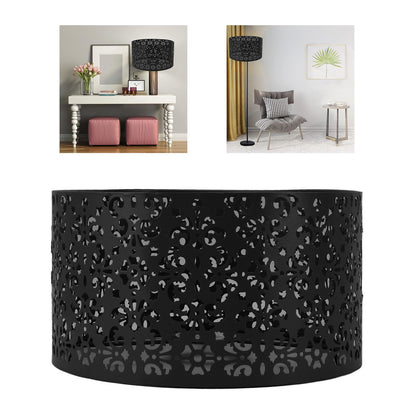 Desk Lampshade Hollow Out Iron Exquisite Decorative Lamp Shade for E27 E14 Floor Lamps Chandeliers Black