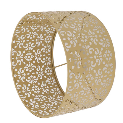 Desk Lampshade Hollow Out Iron Exquisite Decorative Lamp Shade for E27 E14 Floor Lamps Chandeliers Yellow