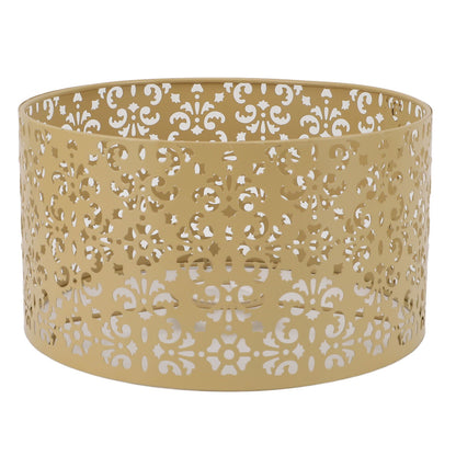 Desk Lampshade Hollow Out Iron Exquisite Decorative Lamp Shade for E27 E14 Floor Lamps Chandeliers Yellow