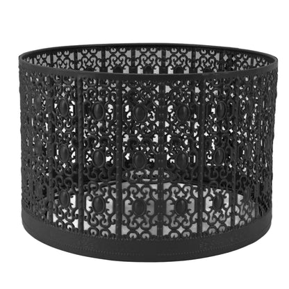 Lamp Shade Hollow Out Metal E27 E14 Clip On Easy Installation Durable Lamp Cover for Table Bedroom Living Room Home Black