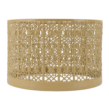 Lamp Shade Hollow Out Metal E27 E14 Clip On Easy Installation Durable Lamp Cover for Table Bedroom Living Room Home Yellow