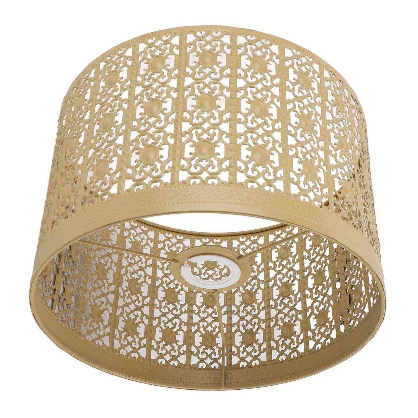Lamp Shade Hollow Out Metal E27 E14 Clip On Easy Installation Durable Lamp Cover for Table Bedroom Living Room Home Yellow
