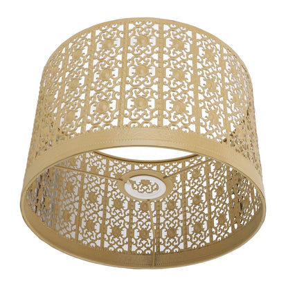 Lamp Shade Hollow Out Metal E27 E14 Clip On Easy Installation Durable Lamp Cover for Table Bedroom Living Room Home Yellow