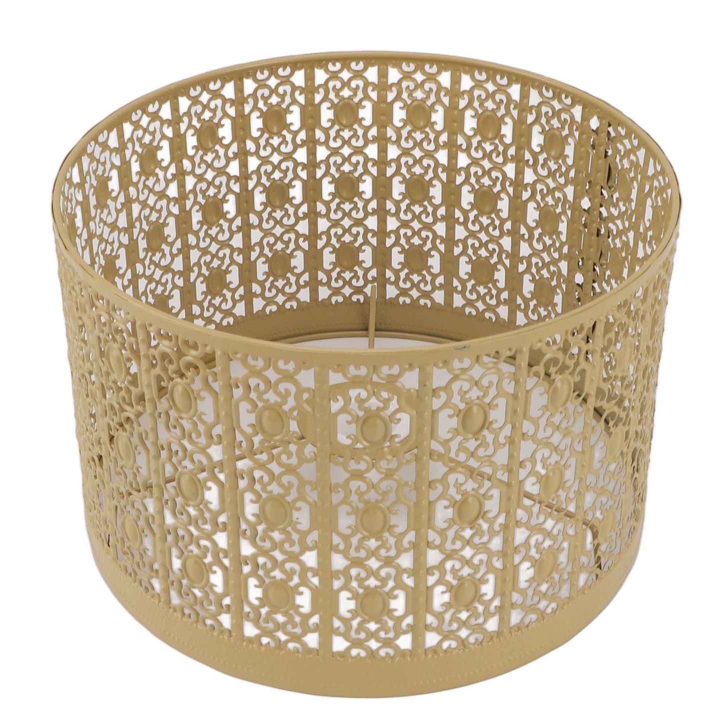 Lamp Shade Hollow Out Metal E27 E14 Clip On Easy Installation Durable Lamp Cover for Table Bedroom Living Room Home Yellow