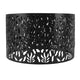 Metal Lamp Shades Hollow Carved Lampshade Modern Style Hollow Lampshade Compatible with E27 E14 Lamp Holder Water Grass Leaf Black