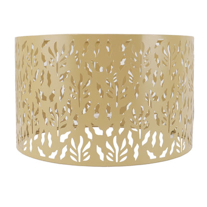 Metal Lamp Shades Hollow Carved Lampshade Modern Style Hollow Lampshade Compatible with E27 E14 Lamp Holder Water Grass Leaf Yellow