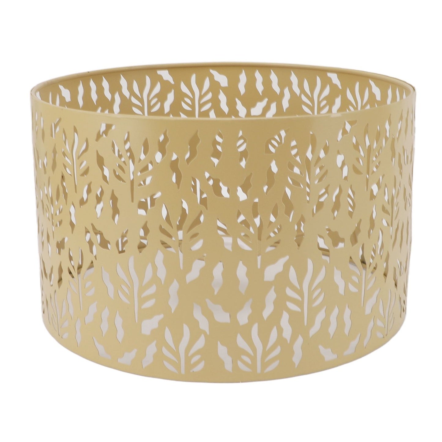 Metal Lamp Shades Hollow Carved Lampshade Modern Style Hollow Lampshade Compatible with E27 E14 Lamp Holder Water Grass Leaf Yellow