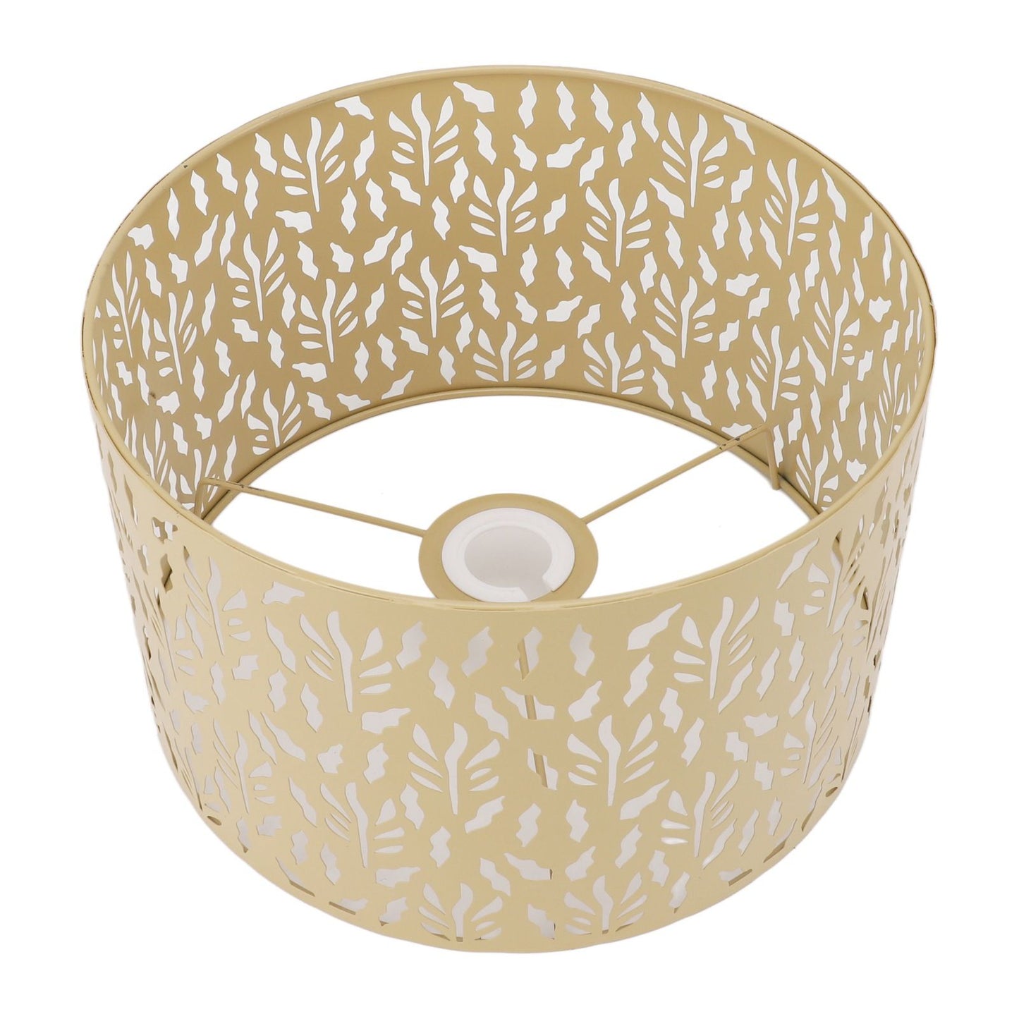 Metal Lamp Shades Hollow Carved Lampshade Modern Style Hollow Lampshade Compatible with E27 E14 Lamp Holder Water Grass Leaf Yellow