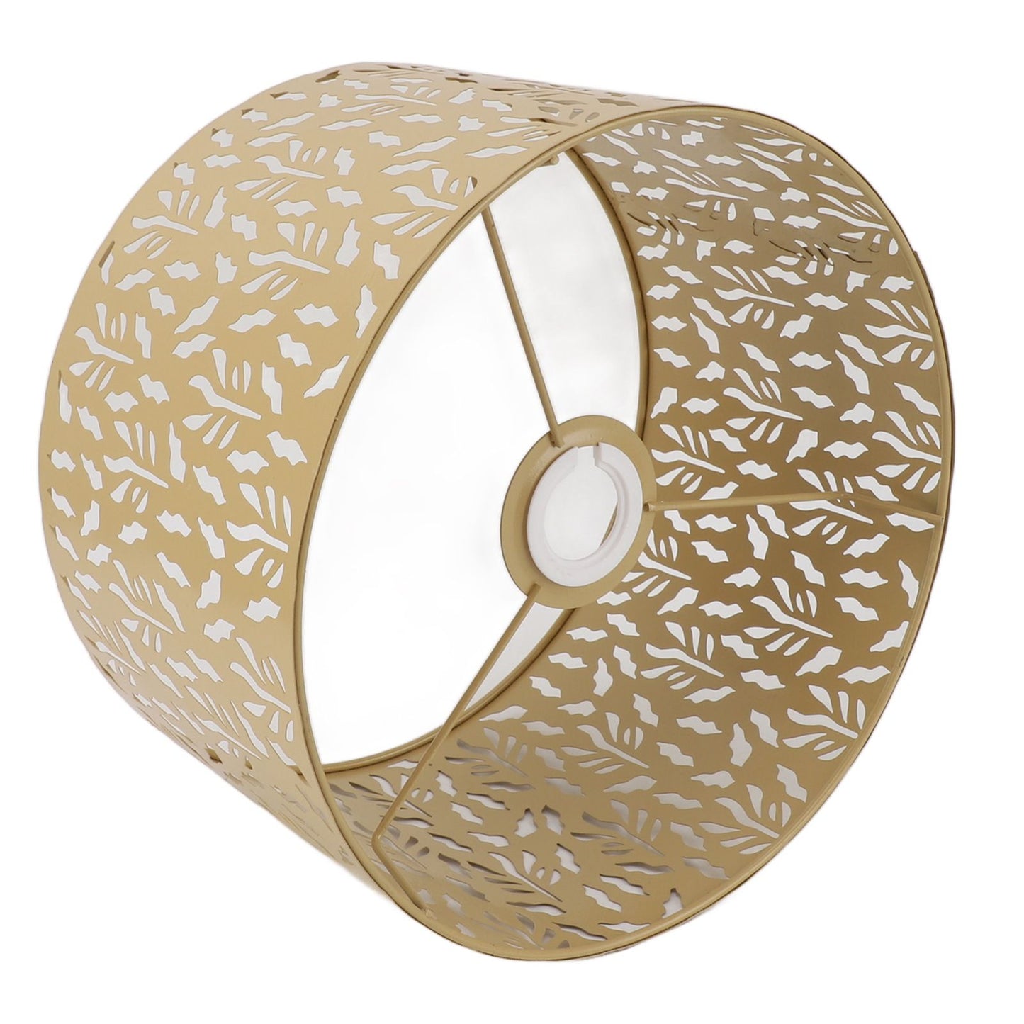 Metal Lamp Shades Hollow Carved Lampshade Modern Style Hollow Lampshade Compatible with E27 E14 Lamp Holder Water Grass Leaf Yellow