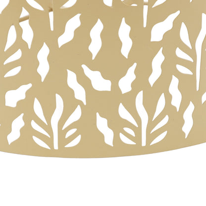 Metal Lamp Shades Hollow Carved Lampshade Modern Style Hollow Lampshade Compatible with E27 E14 Lamp Holder Water Grass Leaf Yellow