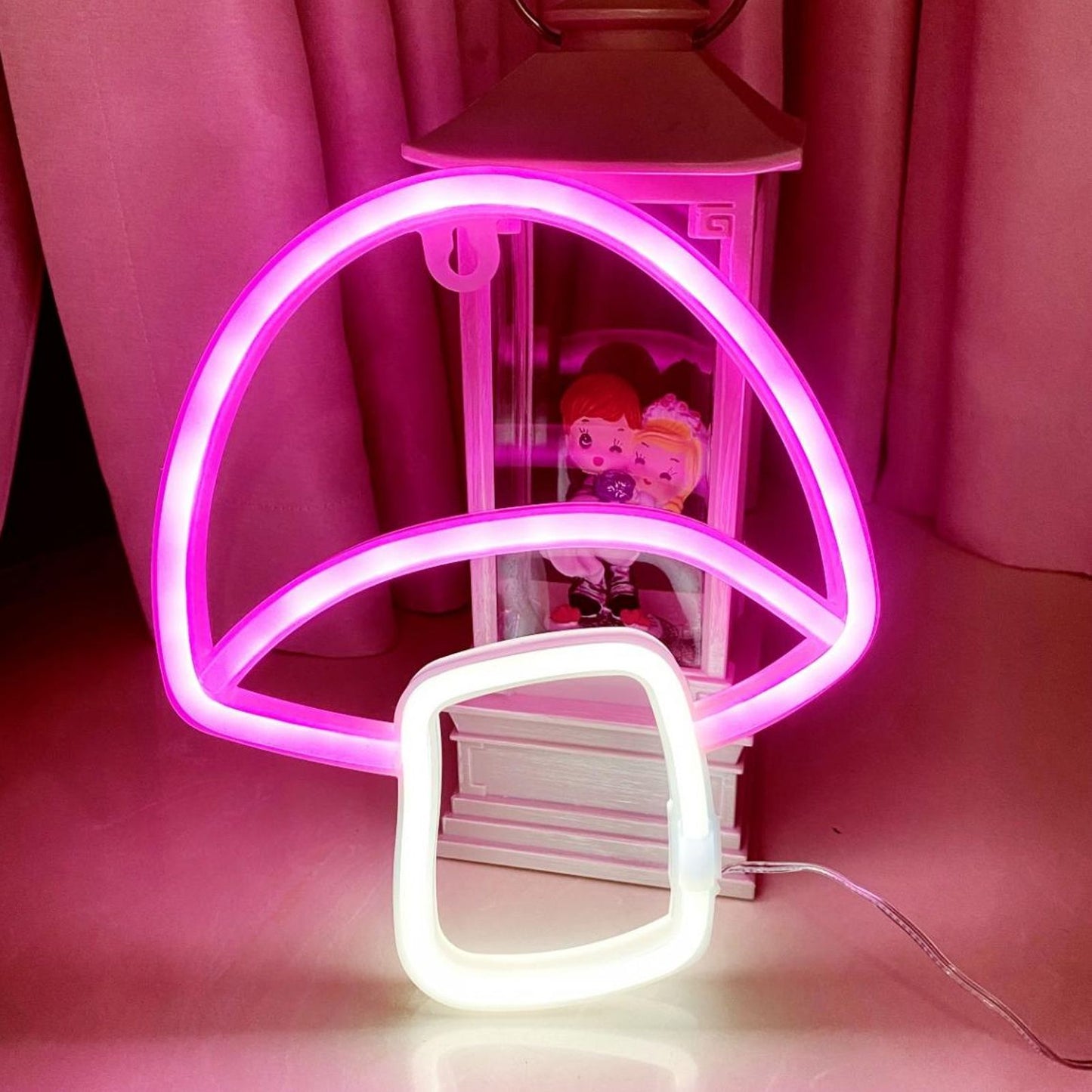 Mushroom LED Neon Light Mushroom Cute Neon Sign for Decorating Living Room Children Room Bar Game Room USB Battery Powered