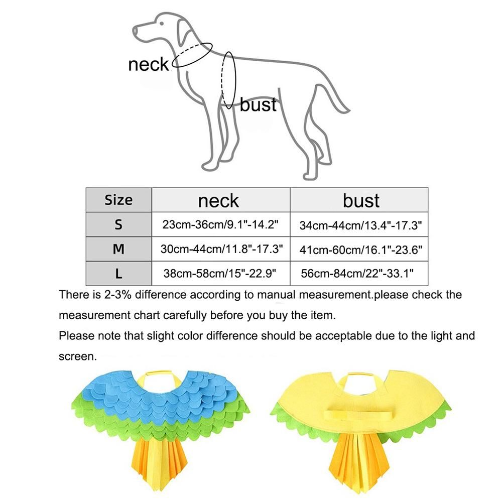 Pets Domestic Costume Pet Dog Cats Bird Shape Costumes Pet Bird Wing Felt Clothing Sniffing Pad for Halloween or Christmas