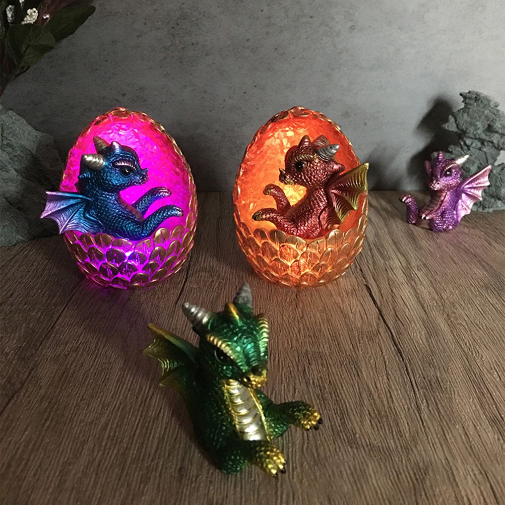 Simulations Crystal Dragon Egg Ornaments Desktop Decorations Shiny Resin Dragon Egg Ornaments Gift for Friends and Family