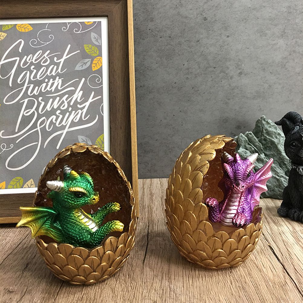 Simulations Crystal Dragon Egg Ornaments Desktop Decorations Shiny Resin Dragon Egg Ornaments Gift for Friends and Family