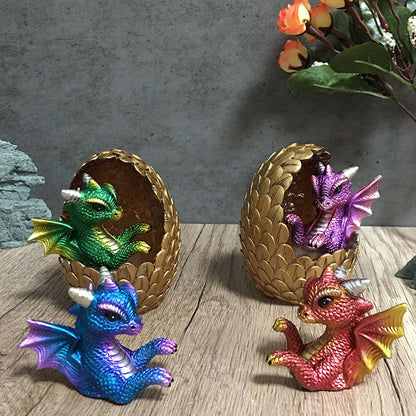 Simulations Crystal Dragon Egg Ornaments Desktop Decorations Shiny Resin Dragon Egg Ornaments Gift for Friends and Family