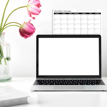 Rewritable Magnetic Whiteboard Refrigerator Calendar Message Board Monthly Planner Board