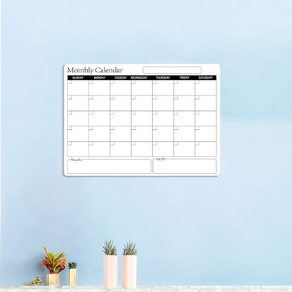 Rewritable Magnetic Whiteboard Refrigerator Calendar Message Board Monthly Planner Board