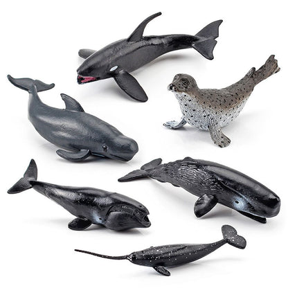 12PCS Mini Sea Toys for Kids Plastic Sea Animals Figurines Simulation Ocean Animals Model Decoration