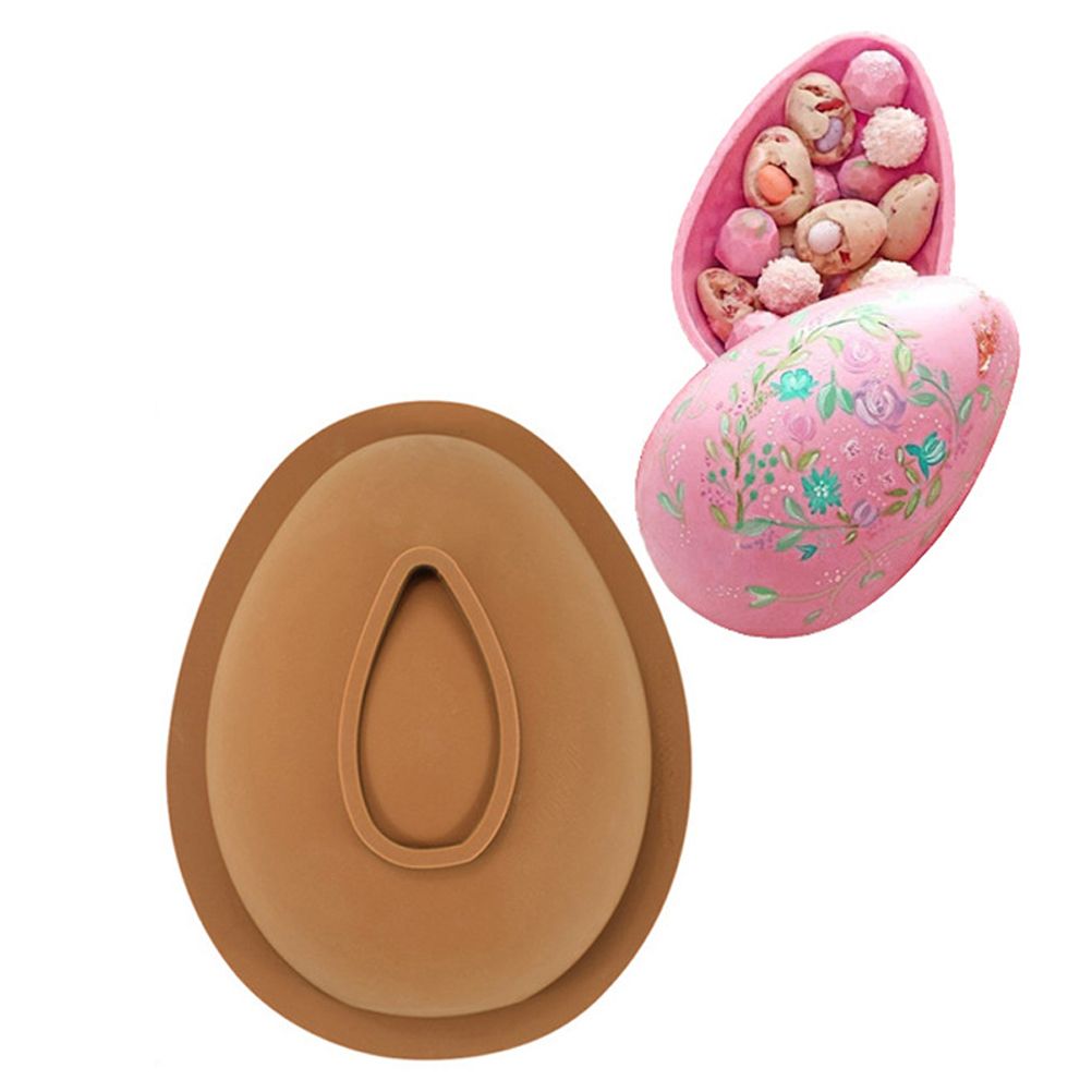3D Easter Egg Chocolate Silicone Mold DIY Easter Surprise Mousse Moulds Baking Tool for Hot Chocolate Cocoa Bombs Cake